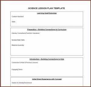 Lesson Plan Template For Middle School Science