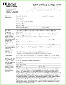 Lincoln National Life Insurance Company Change Of Ownership Form