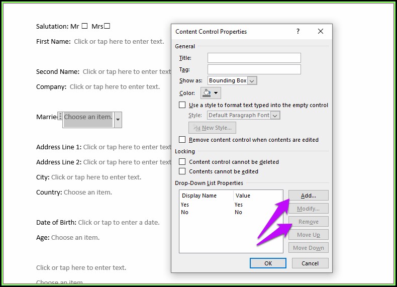 Make A Fillable Form In Microsoft Word