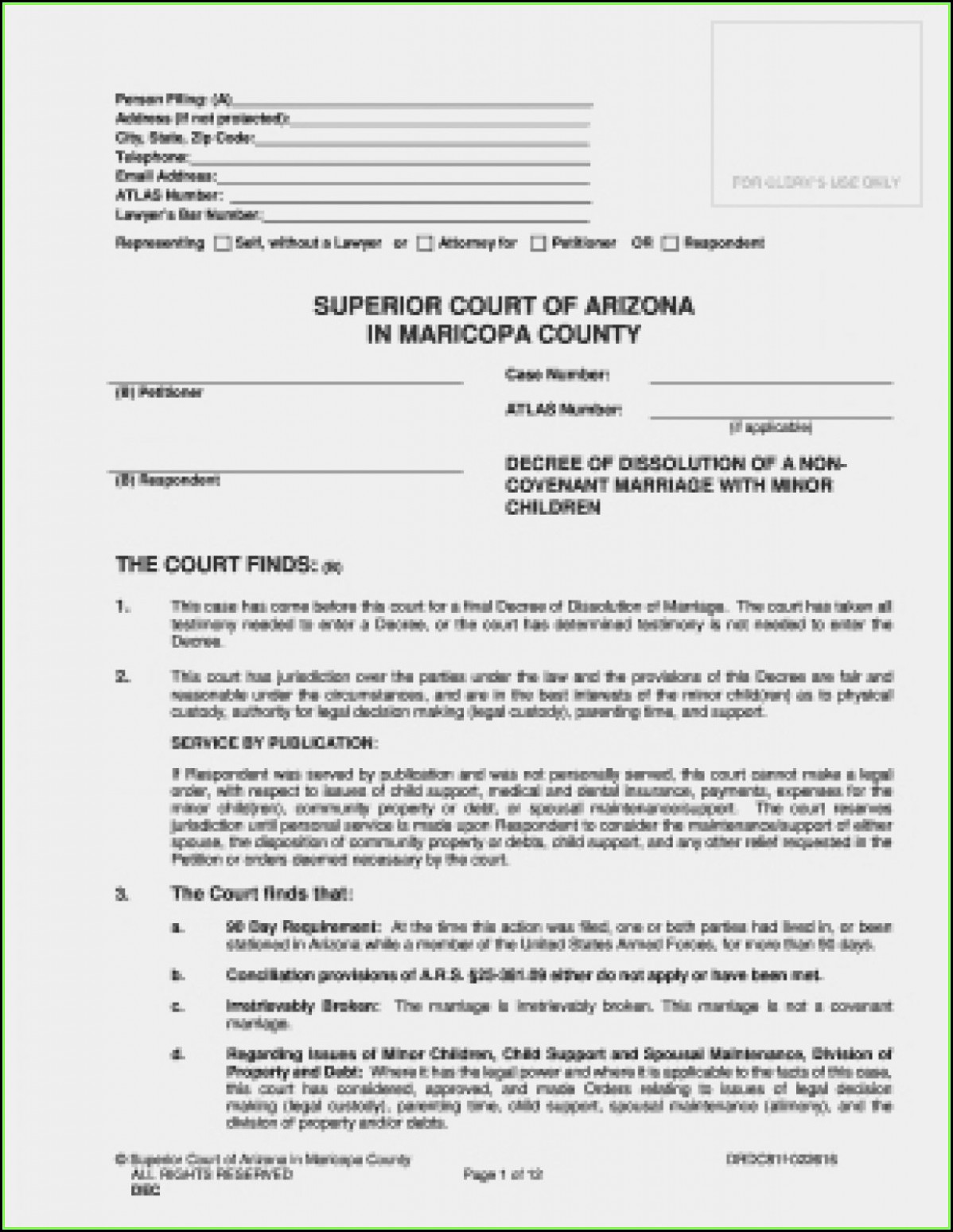 Maricopa County Quit Claim Deed Form