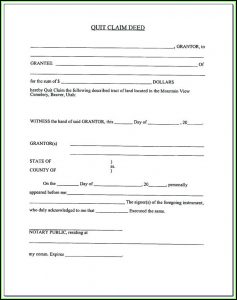 Maricopa County Quit Claim Deed Template