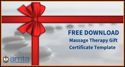 Massage Therapy Gift Certificate Template