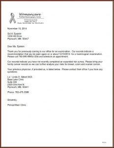 Medical Appointment Reminder Letter Template