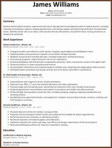 Medical Assistant Resume Template Free Download