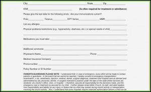 Medical Consent Form For Child Care