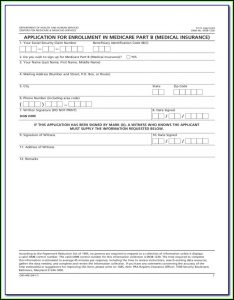 Medicare A Application Form