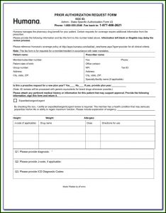 Medicare Part B Prior Authorization Form