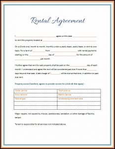 Microsoft Word Rental Template