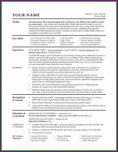 Military Police Resume Templates