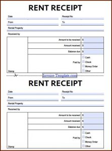Monthly Rent Invoice Template Excel