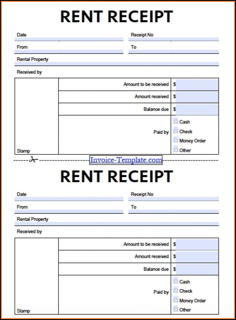 Monthly Rent Invoice Template Excel