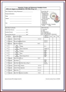 Nfpa 25 Inspection Forms Free Download