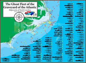 North Carolina Shipwreck Map