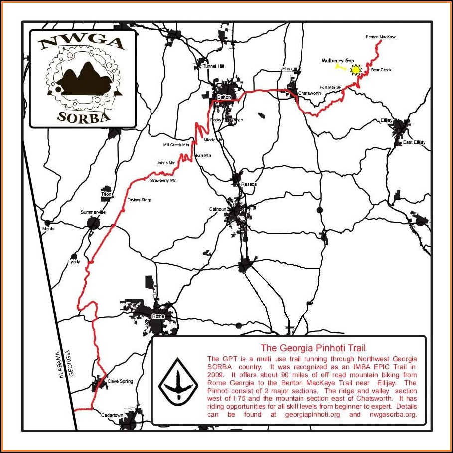 North Georgia Mountain Bike Trail Maps