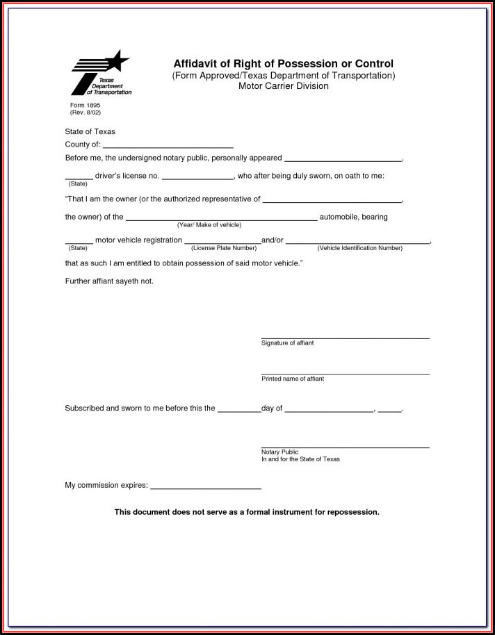 Notary Public Forms Texas