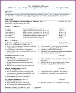 Nursing Student Resume Template Free