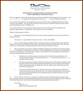 Office Lease Contract Template