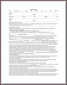Ohio Land Contract Form Pdf