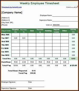 Online Timesheet Template Free