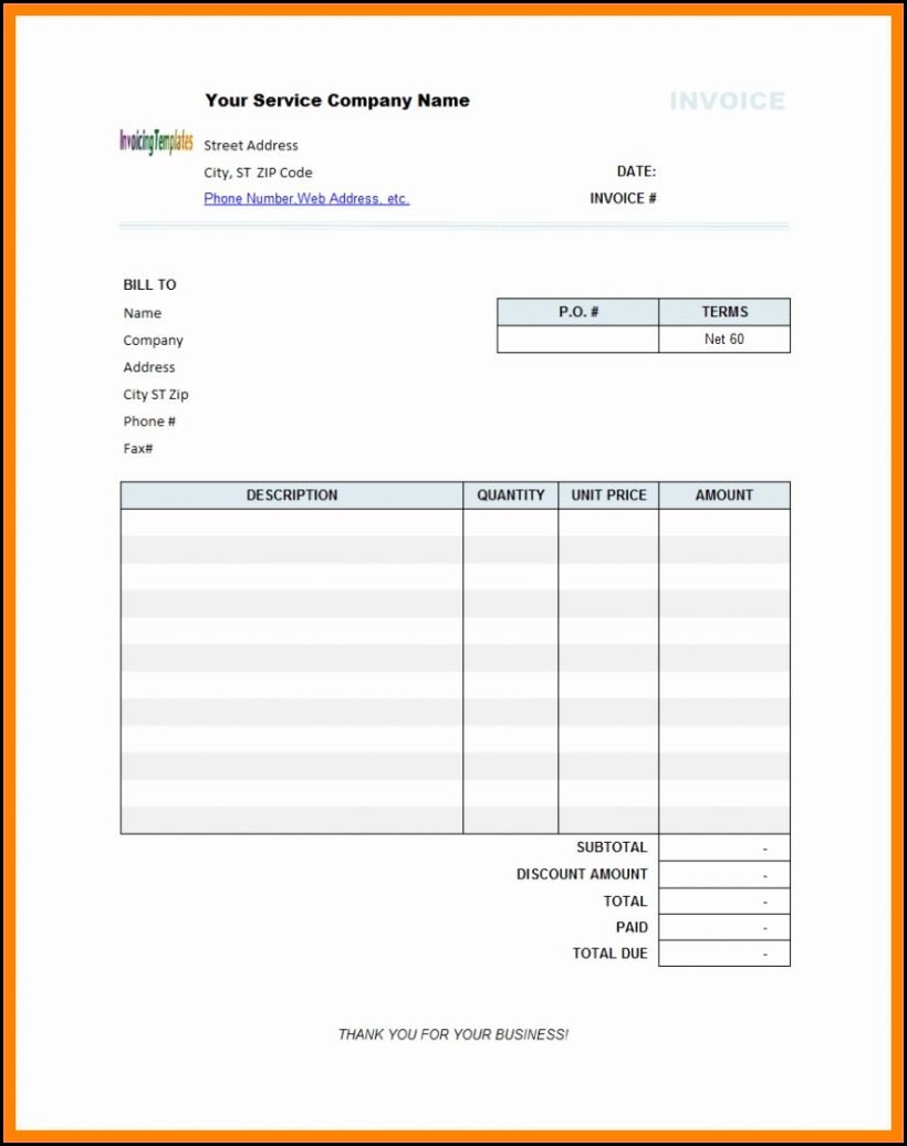Open Office Invoice Templates Free Download
