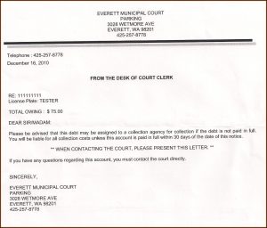 Parking Violation Notice Sample