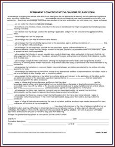 Permanent Makeup Consent Form Pdf