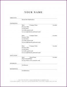Print Free Resume