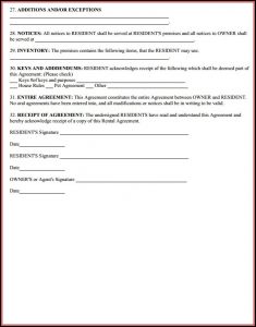 Printable Car Rental Agreement Form