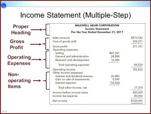 Profit And Loss Statement Format For Manufacturing Company