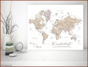 Push Pin Travel Map Diy