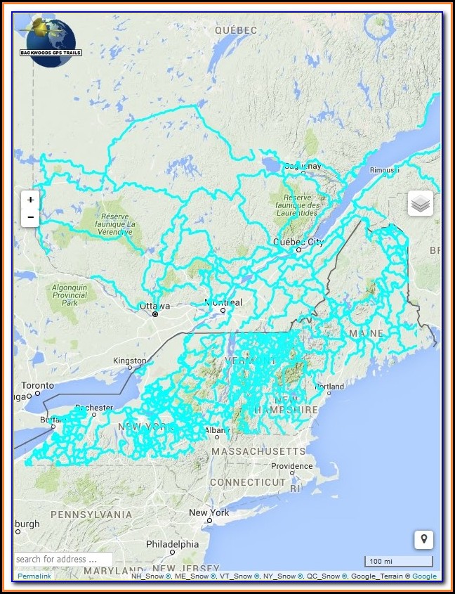 Quebec Snowmobile Trail Conditions Map