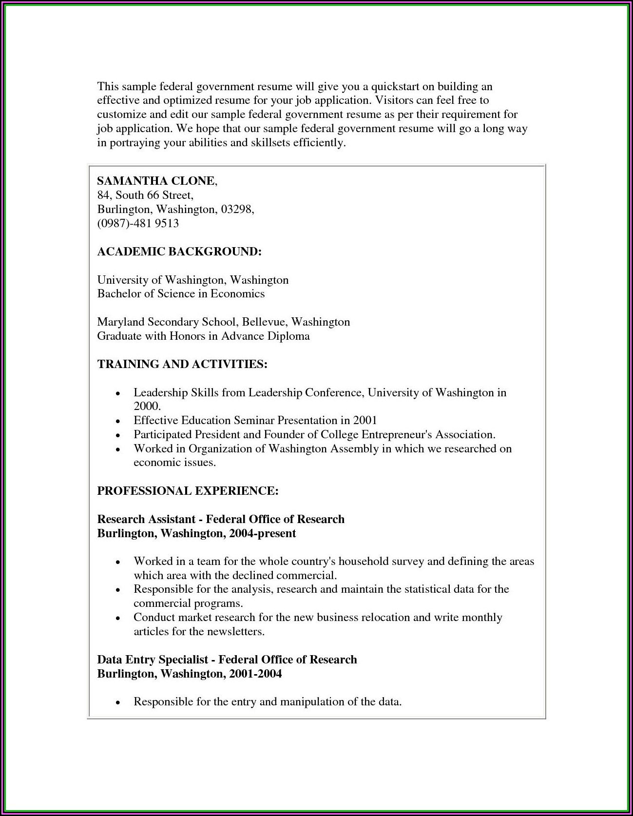 Queensland Government Resume Writing