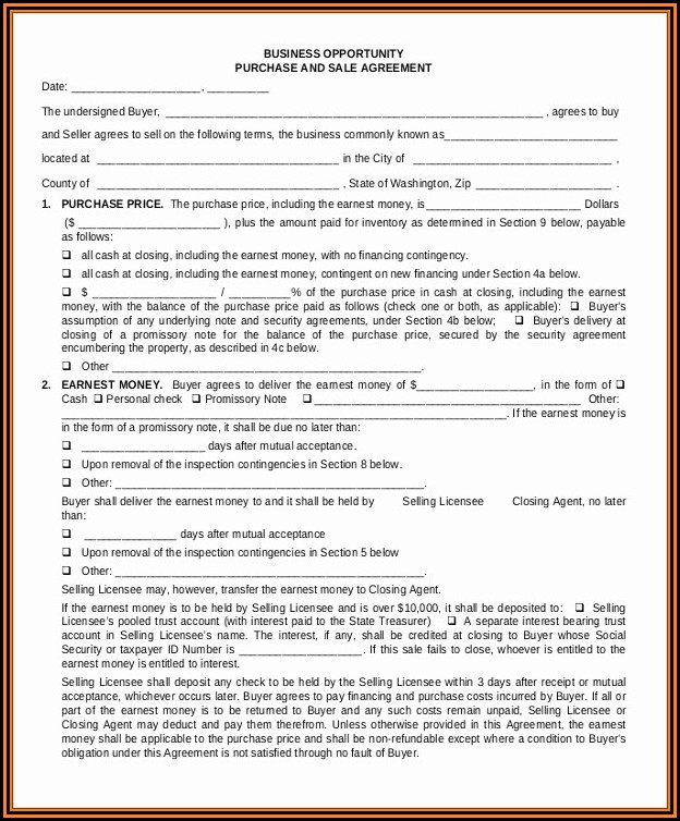 Real Estate Buy Sell Agreement Form Michigan
