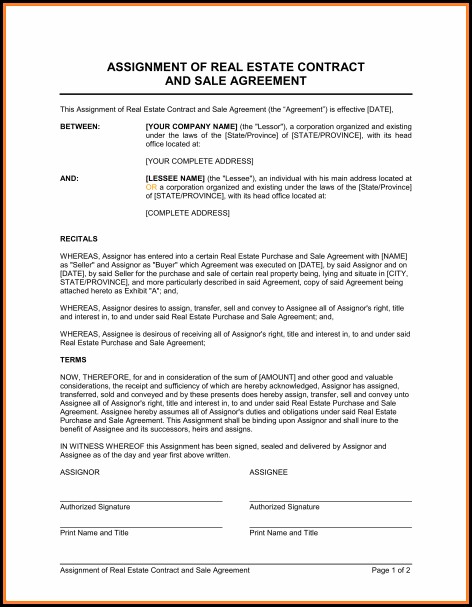 Real Estate Sale Agreement Template