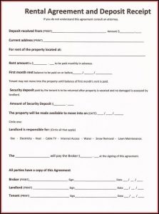 Rental Agreement Forms Free Printable