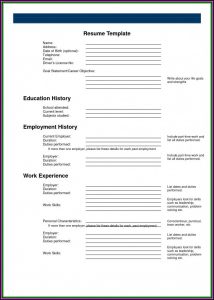 Resume Builder Fill In The Blanks
