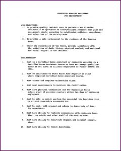 Resume Examples For Cna Jobs