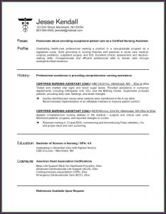 Resume For Cna Job With No Experience