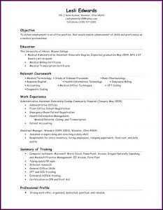 Resume For Entry Level Medical Billing And Coding