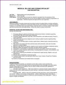 Resume For Medical Billing Job