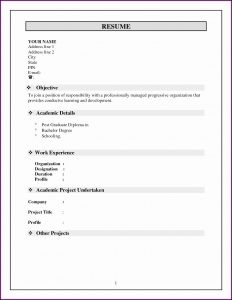 Resume Format Free Download Doc