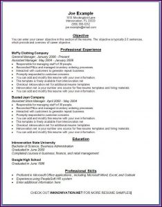 Resume Format Free Online