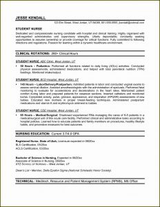 Resume Sample For Nurses
