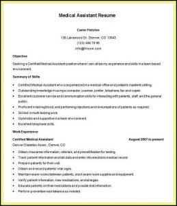 Resume Template For Medical Assistant