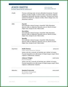 Resume Template For Microsoft Word 2013