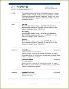 Resumes Templates Word