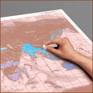 Rose Gold Scratch Off Map