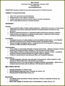 Sample Armed Security Guard Resume