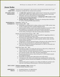 Sample Resume For Customer Service Executive