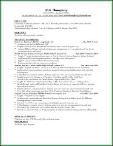 Sample Teacher Resumes And Cover Letters
